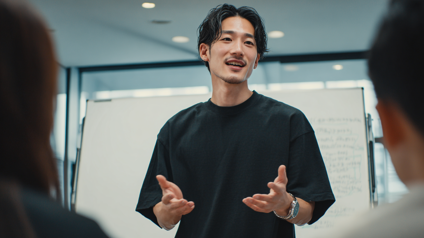 Engaging presentation in a modern office